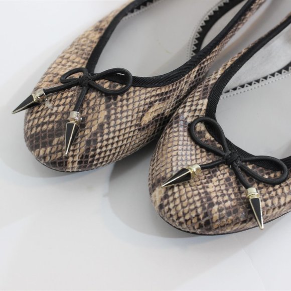 SAM EDELMAN Circus Snakeskin Print Ballet Flats - Picture 8 of 8